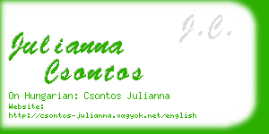 julianna csontos business card
